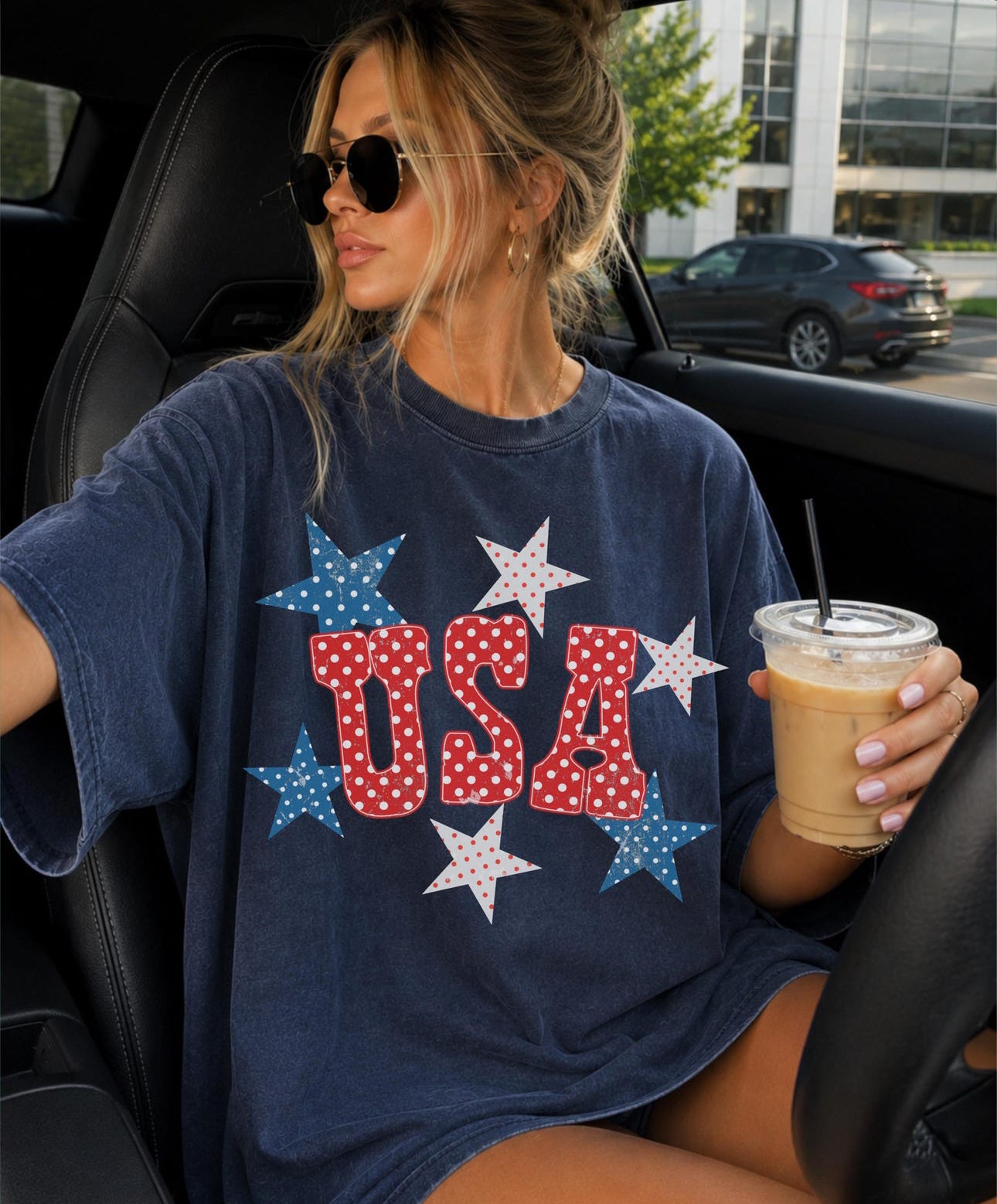 USA RED POKA DOT