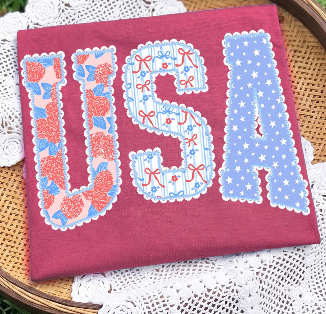 RETRO USA CHECKERED POKA DOTS
