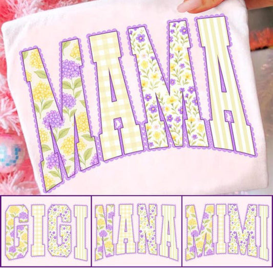 PINK FLORAL CHECKERED TSHIRT