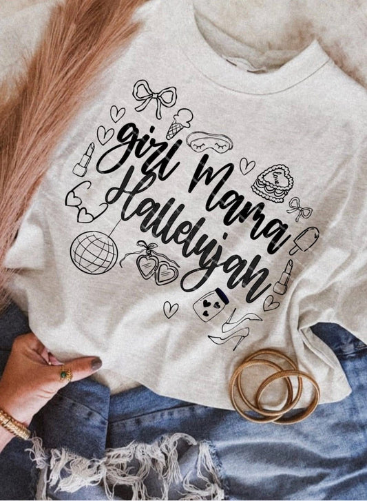 GIRL MOM HALLELUJAH T-SHIRT