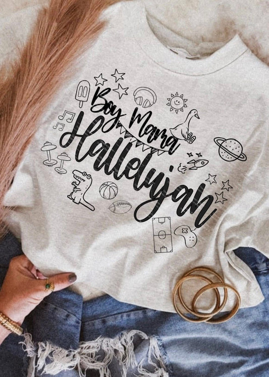 BOY MOM HALLELUJAH T-SHIRT