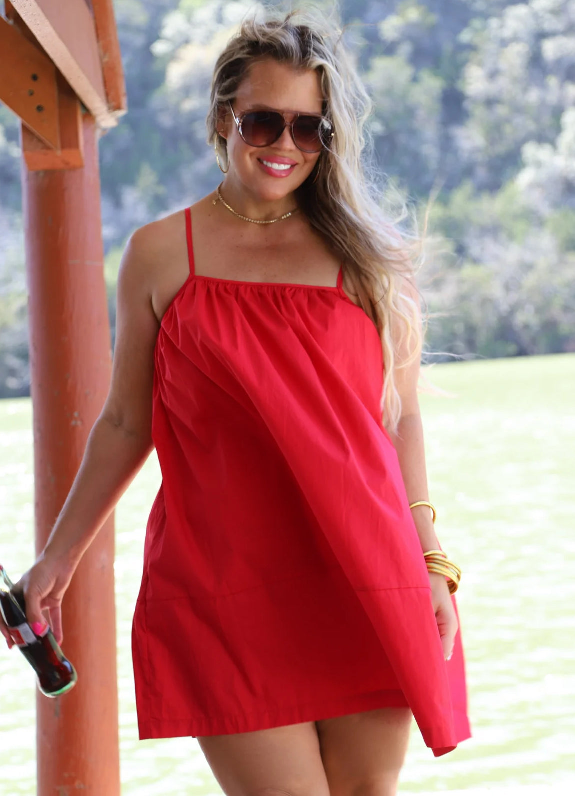 RED DOCKSIDE DRESS
