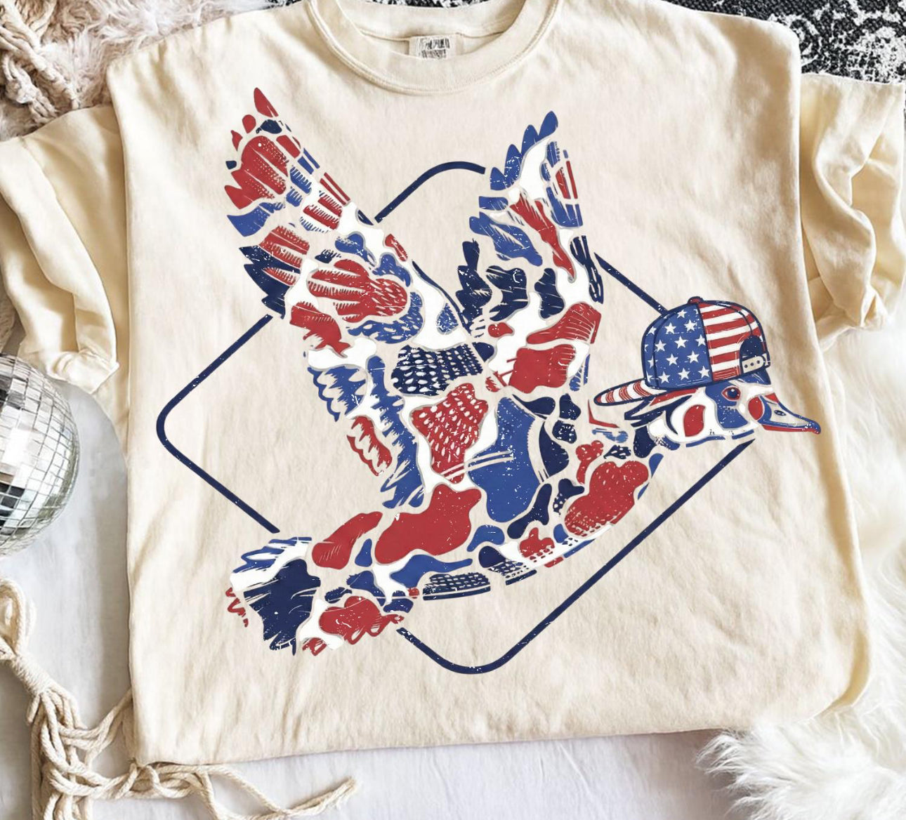 RED WHITE BLUE DUCK