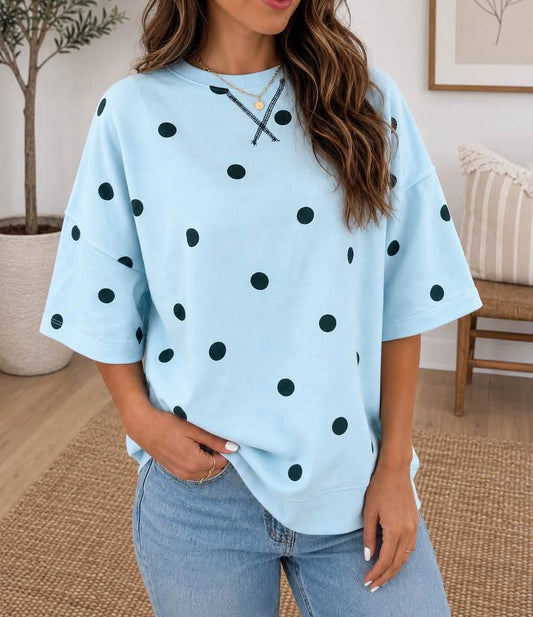 POKA DOT SEAM TOP